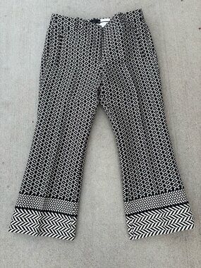 J. Crew Teddie Cropped Flare Dress Pants in Paneled Geometric Jacquard Print 10